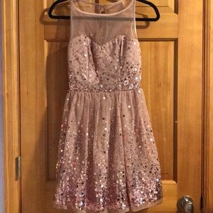 Pink sequin dress